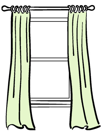 Руководство по обработке окон. Шторы на кольцах или люверсах