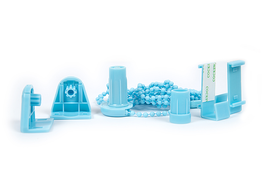 Фурнитура для ролет ГОЛУБОЙ круглая D16мм (1шт) в упаковке