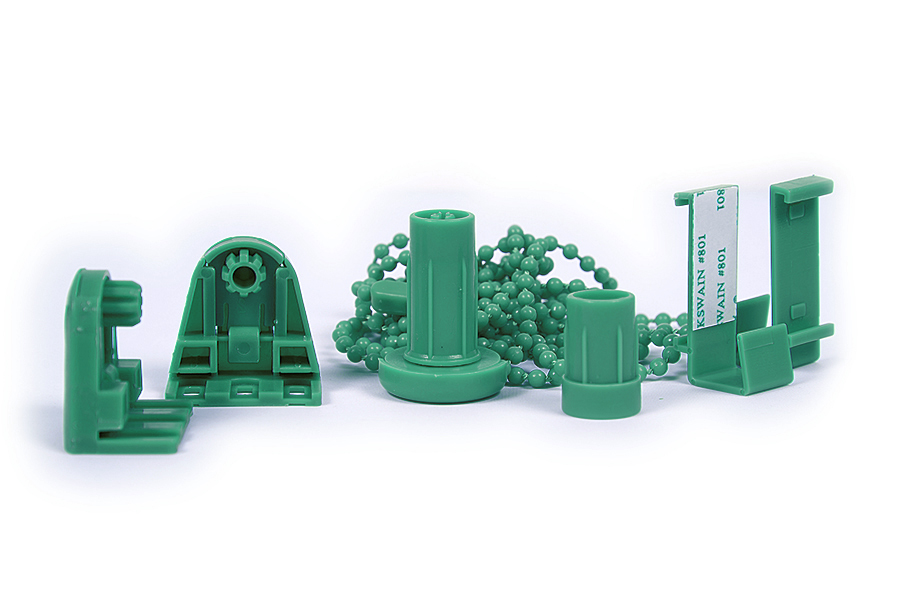 Фурнитура для ролет ЗЕЛЕНЫЙ круглая D16мм (1шт) в упаковке