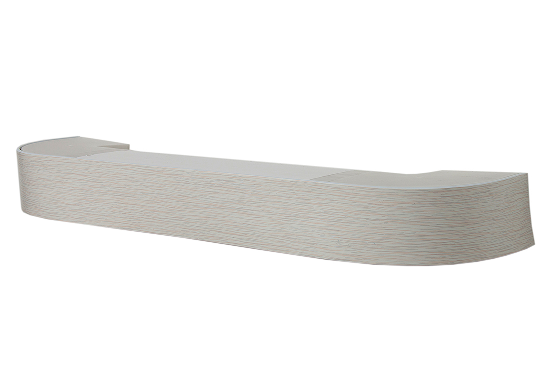 380 карниз Стандарт КЛАССИК 70мм 3х рядный беленый дуб Россия с пласт.декор. планкой в инд. уп.