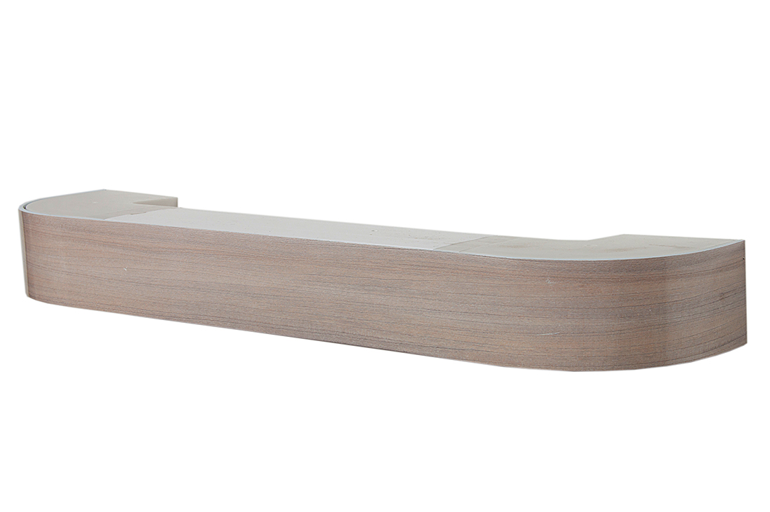 260 карниз Стандарт КЛАССИК 70мм 3х рядный дуб дымчатый Россия с пласт.декор. планкой в инд. уп.