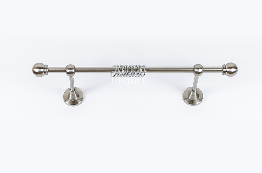 Карниз Артметалл однорядный d16 c наконечниками Болонья Нержавеющая сталь 1600 мм