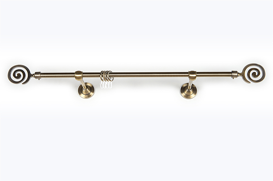 Карниз Артметалл однорядный d16, Лабиринт Старое золото (антик) 3000 мм