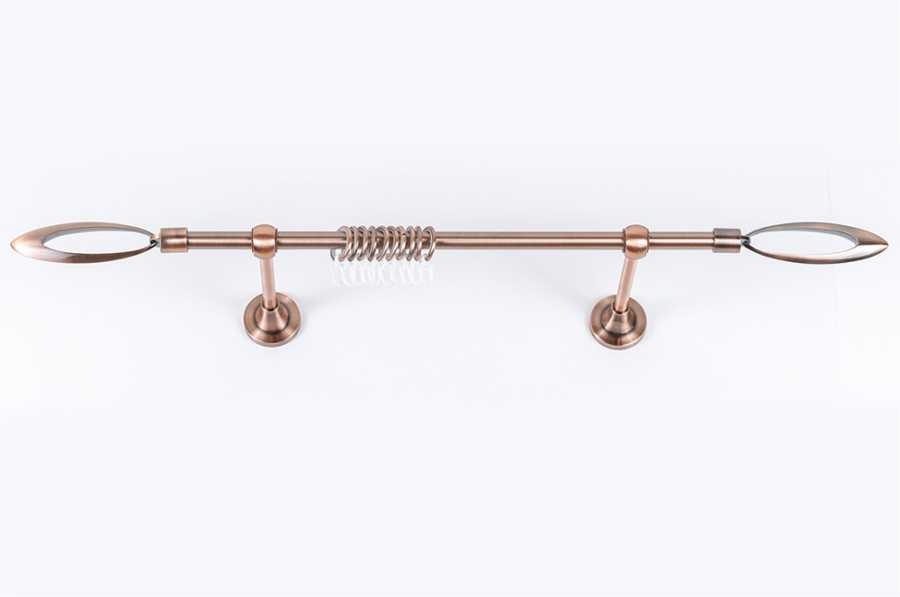 Карниз Артметалл однорядный d16, Эллипс Медь 2800 мм