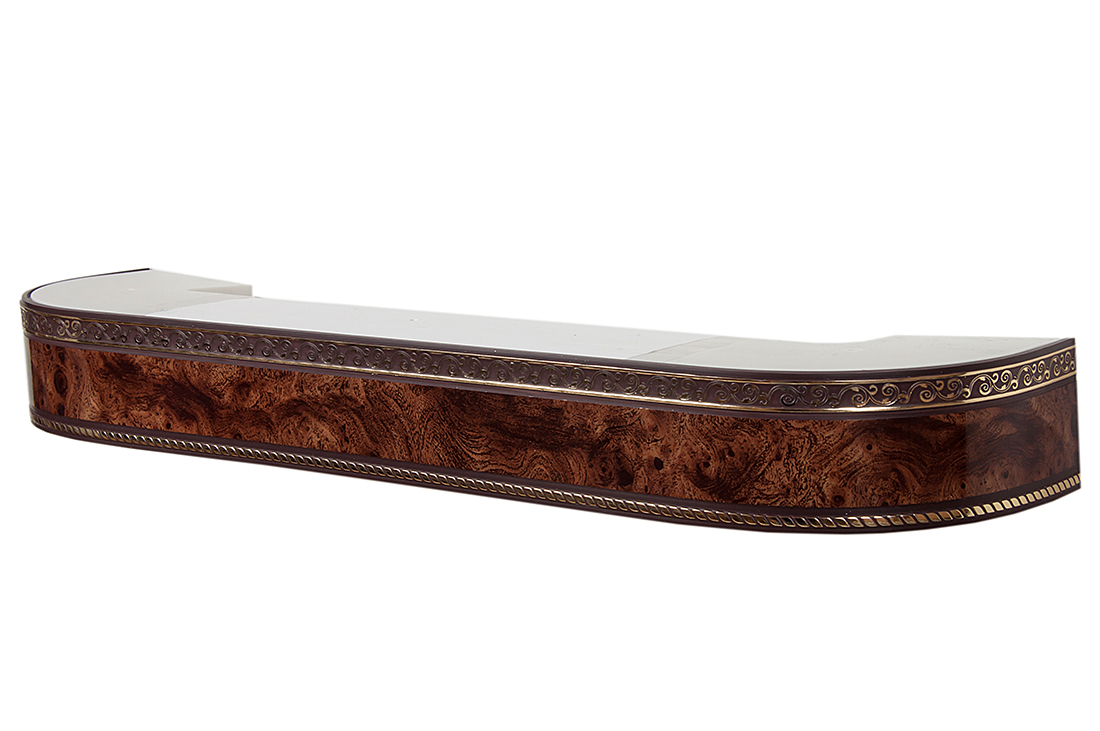 380 карниз СТАНДАРТ Есенин золото 3х рядный с декор. планкой 70мм кар.бер. в инд. уп.