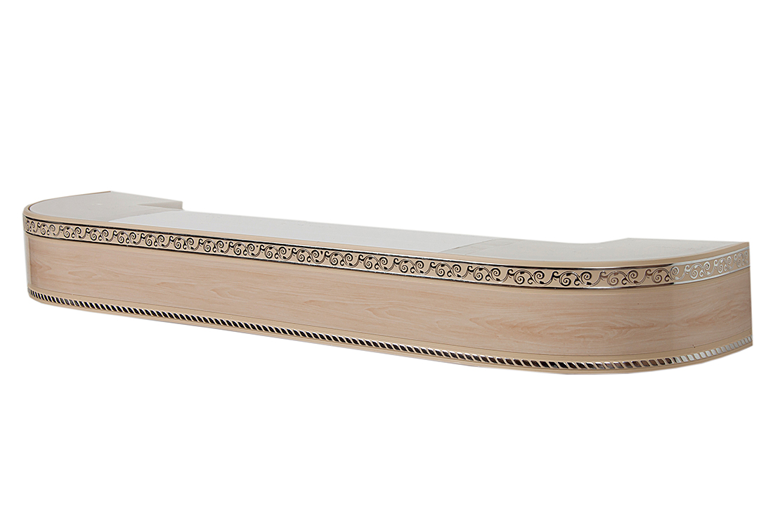 220 карниз СТАНДАРТ Есенин серебро 3х рядный с декор. планкой 70мм кото в инд. уп.