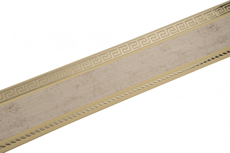 Планка декоративная багетная МЕАНДР ЗОЛОТО оникс 1м