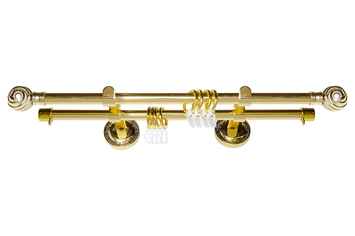 Карниз d16мм с пластиковыми эл. ФЭШН 2-ой наконечники Орион ЗОЛОТО 240 см