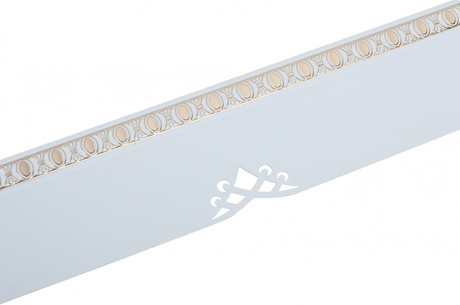 Планка декоративная багетная МОЦАРТ ЗОЛОТО белый 1м