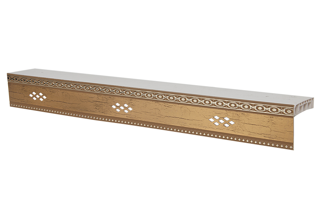 380 карниз ЦЕЗАРЬ+ Ромб золото АНТИК Россия в инд. уп.