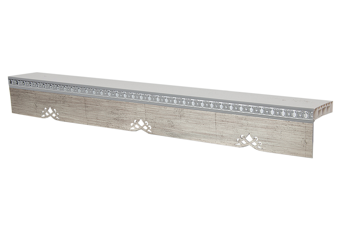 380 карниз ЭКОНОМ+"Моцарт" серебро ПЛАТИНА Россия в инд. уп 