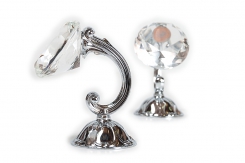 Штородержатель NV08 КРИСТАЛЛ 10 см Прозрачный