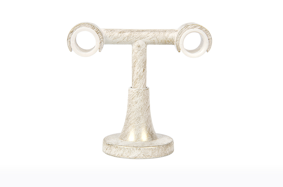 Держатель 16 мм ПОТОЛОЧНЫЙ ДВ. открытый СЛОНОВАЯ КОСТЬ (1шт) в упак 