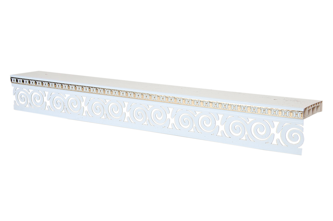 340 карниз ЦЕЗАРЬ + Завиток золото БЕЛЫЙ Россия в инд. уп