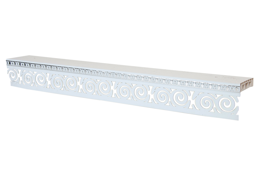 380 карниз ЭКОНОМ + Завиток серебро БЕЛЫЙ Россия в инд. уп 