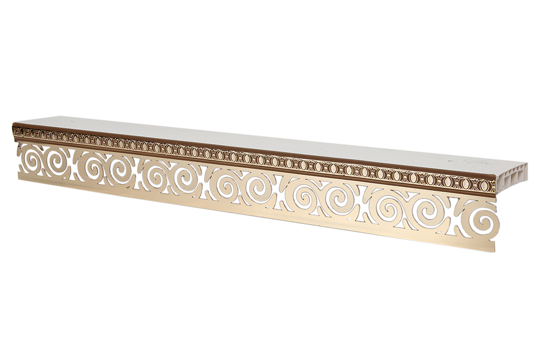 300 карниз ЭКОНОМ + Завиток ЗОЛОТО Россия в инд. уп 