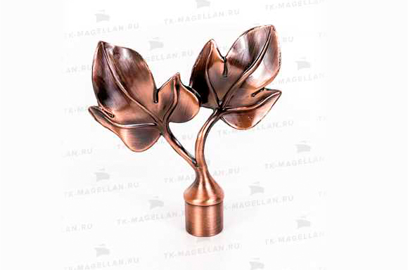 Наконечник "ФИГОВЫЙ ЛИСТ" медь d 16 мм (2 шт)