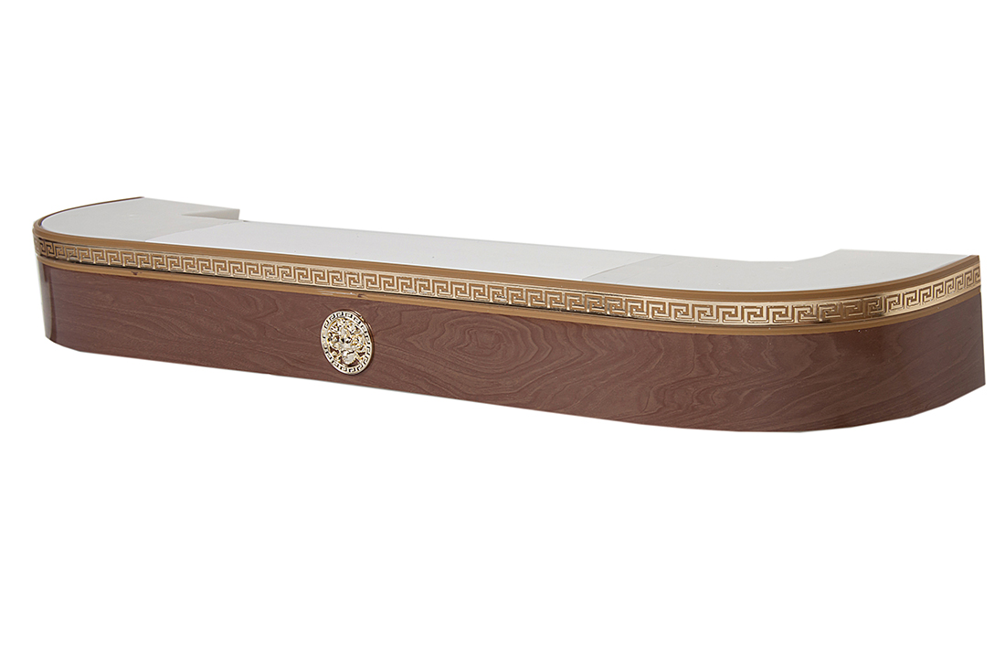 360 карниз УЛЬТРАКОМПАКТ Медуза 3х рядный с декор. планкой 70мм олива гл. в инд. уп.