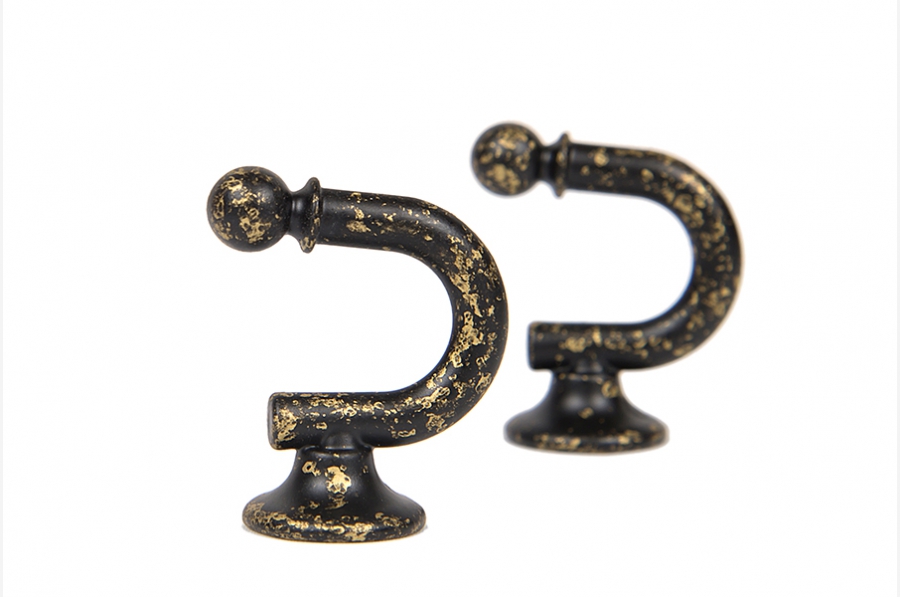 Держатель КРЮЧОК КОР. ЗОЛОТО (2шт) в упаковке