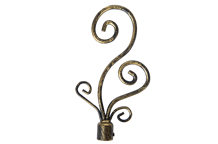 Наконечник "ЗАВИТОК" кор.золото d 16 мм (2 шт)