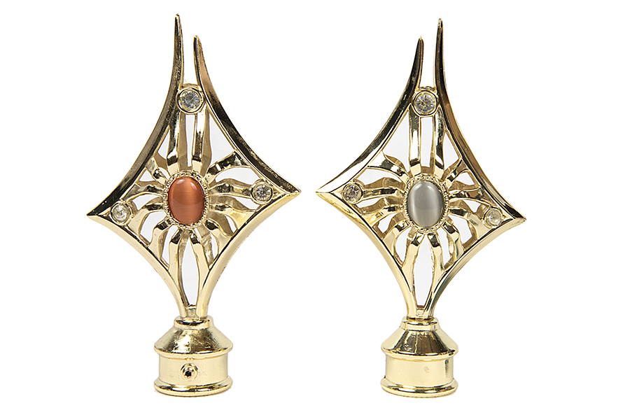 Наконечник "ПАЛЕРМО" золото глянец d 28 мм (2 шт)