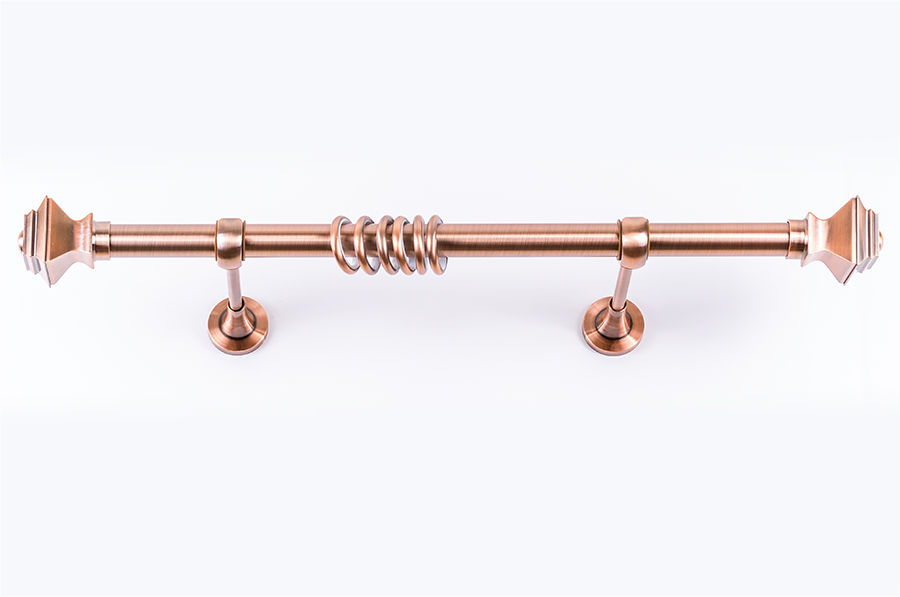 Карниз Корона, наконечник ЛАДЬЯ Медь 1600 мм