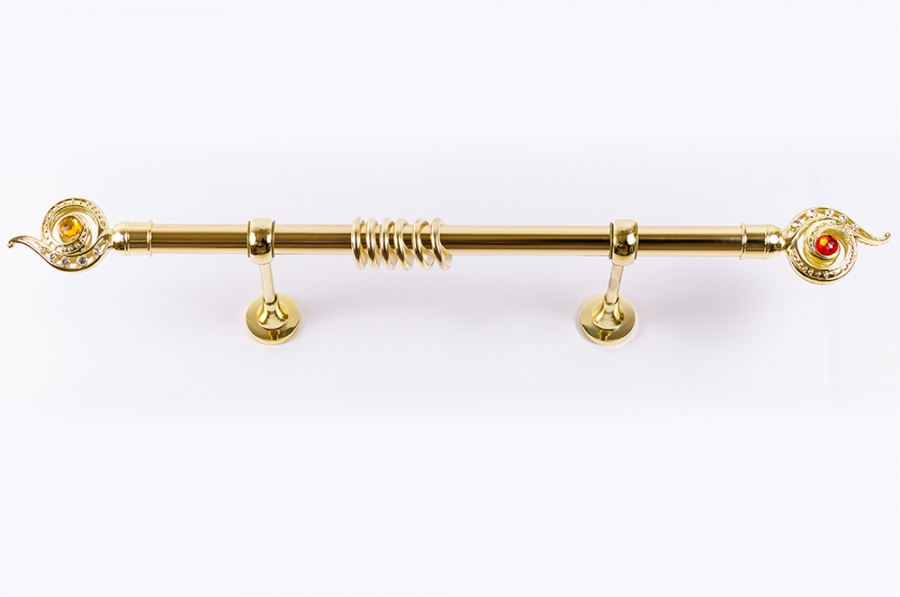 Карниз Корона, наконечник РАВЕННА Золото глянец 2000 мм