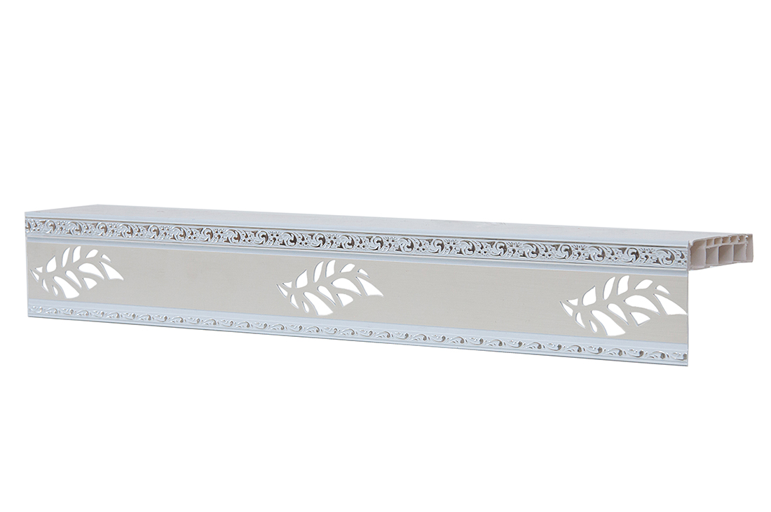 340 карниз ЦЕЗАРЬ+ Лист СЕРЕБРО ясень белёный Россия в инд. уп.