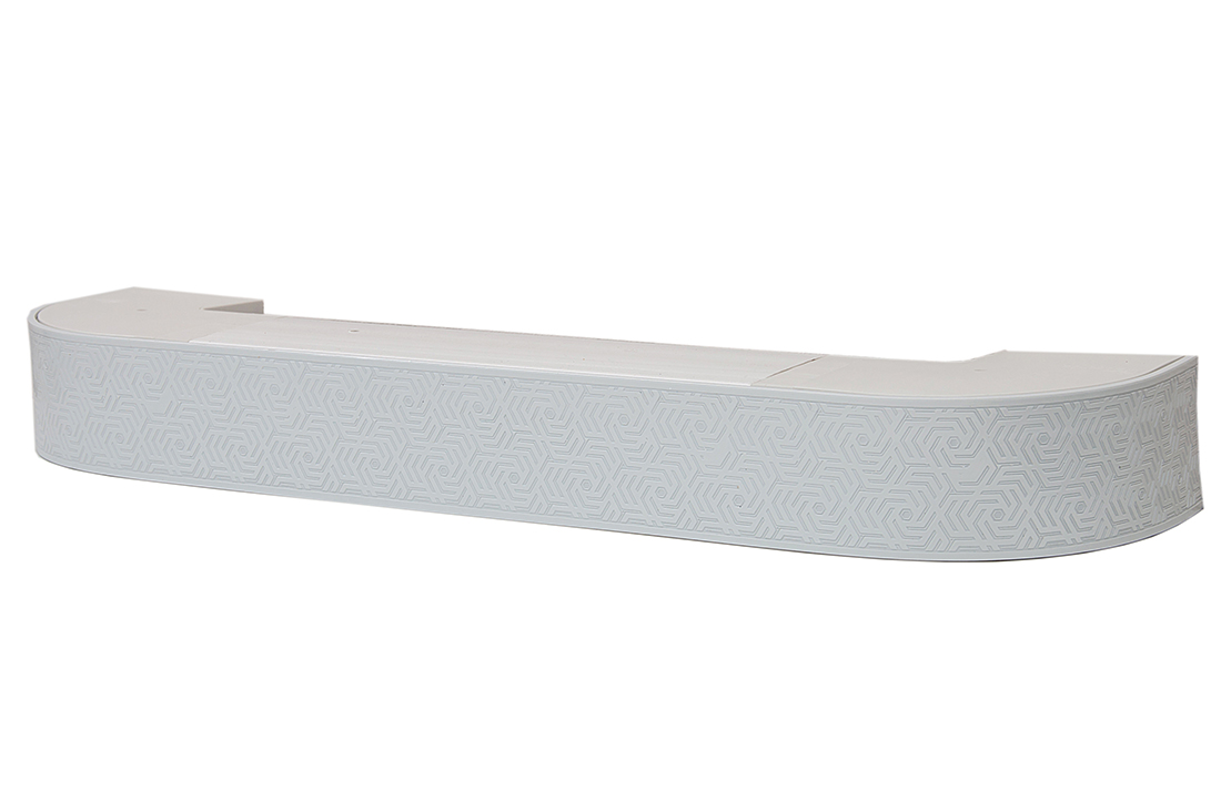 350 карниз СТАНДАРТ АРАБЕСКА 2х рядный белый лак с планкой 70мм в инд. уп.