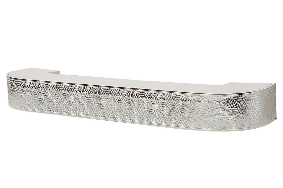 350 карниз СТАНДАРТ АРАБЕСКА 3х рядный платина с планкой 70мм в инд. уп.