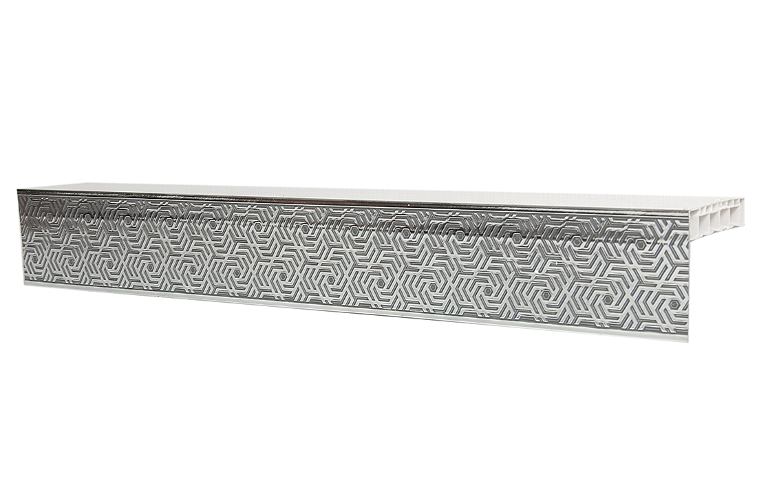 380 карниз ЦЕЗАРЬ +Арабеска серебро ГРАФИТ Россия в инд. уп